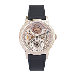 L. Leroy Osmior Tourbillon Régulateur Squelette Art Déco Or Blanc