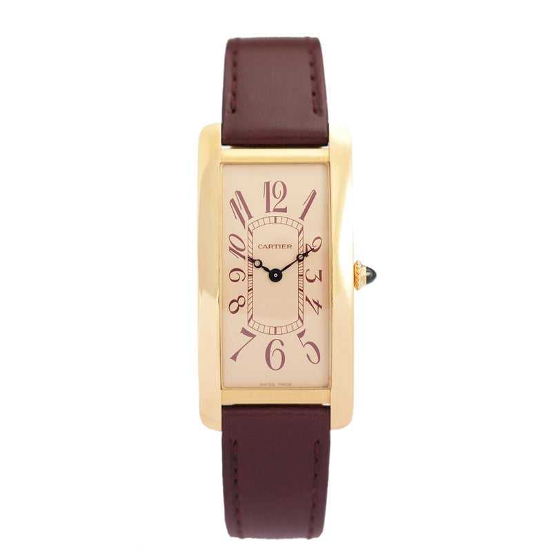 Cartier Tank Cintrée NSO - Yellow gold - Burgundy