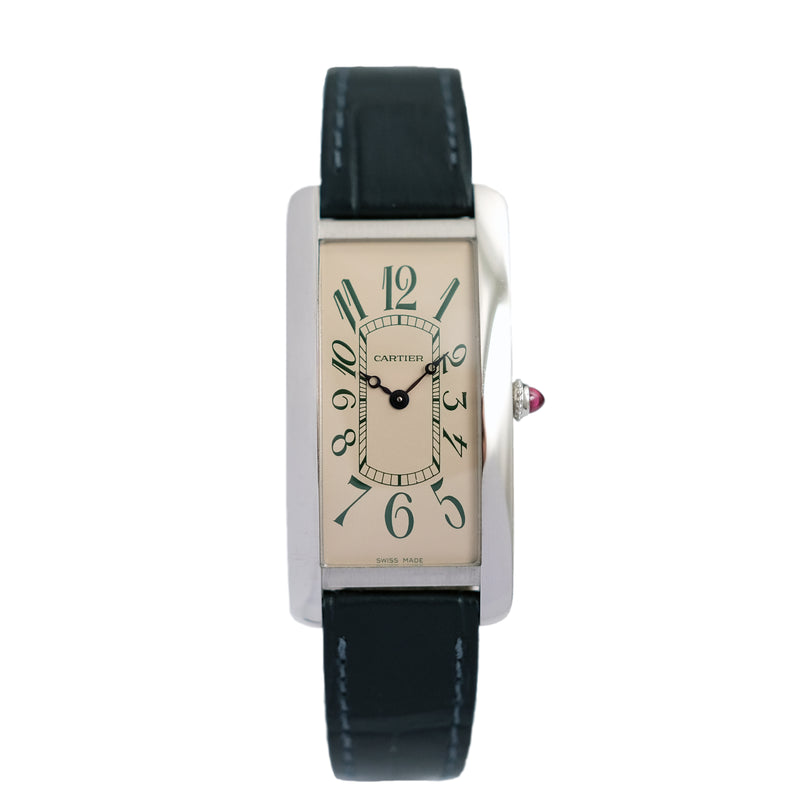 Cartier Tank Cintrée NSO - Platinum - Green Arabic Numerals – Mr