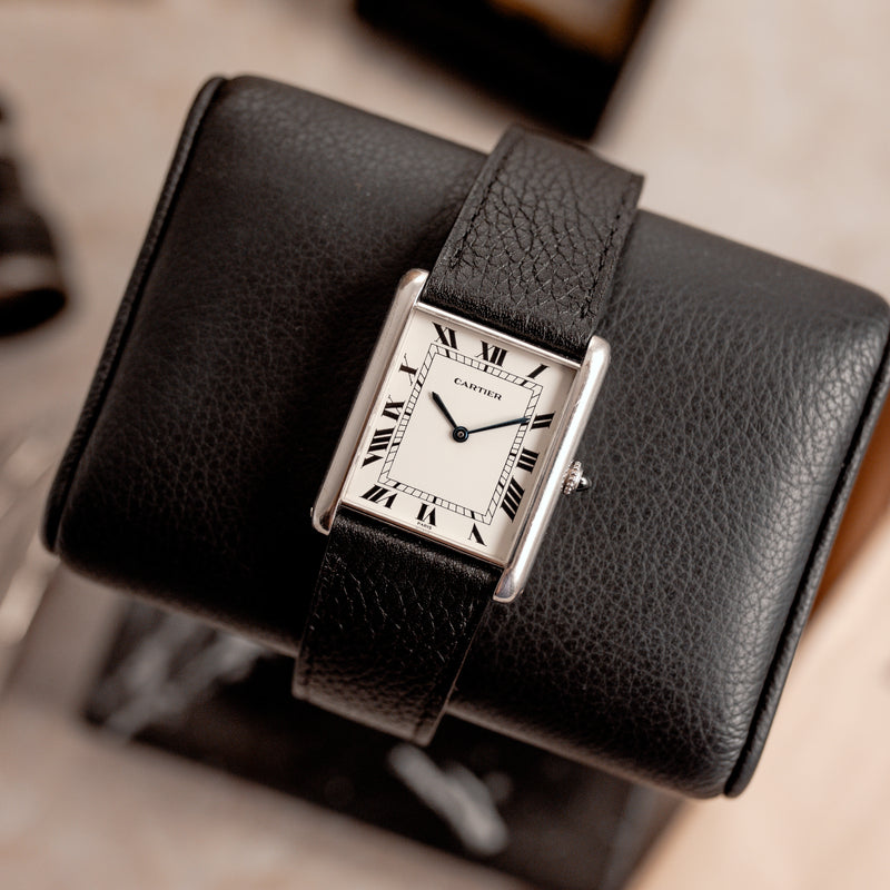 Cartier Tank Louis Automatique Jumbo - 1970's - White gold - Ref. 17 – Mr  Watchley