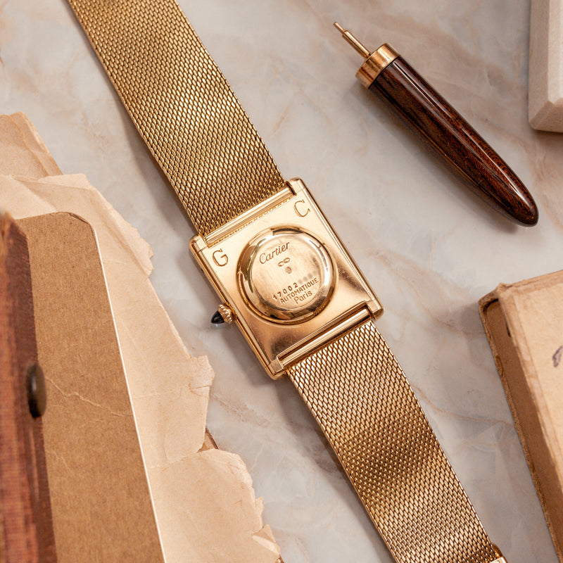 Vintage Cartier Tank Louis 18k Gold Watch 