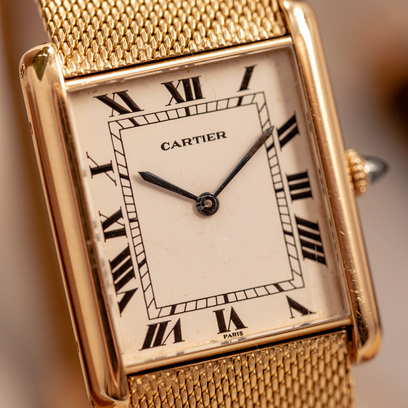 Cartier Tank Louis Ladies Watch 18k Yellow Gold
