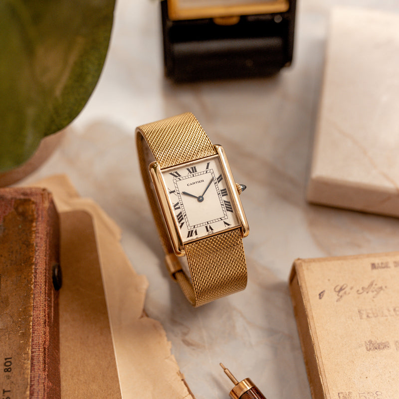 Golden Cartier Automatic Watch For Men