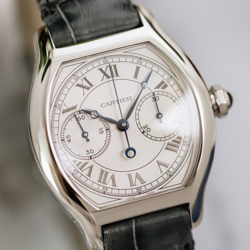 Cartier Tortue Monopoussoir Chronograph Platinum - WHTO0008 - 4574