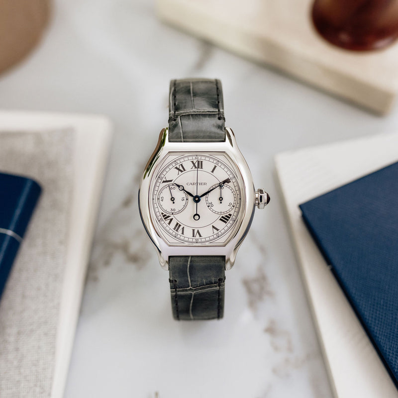 Cartier Tortue Monopoussoir Chronograph Platinum - WHTO0008 - 4574