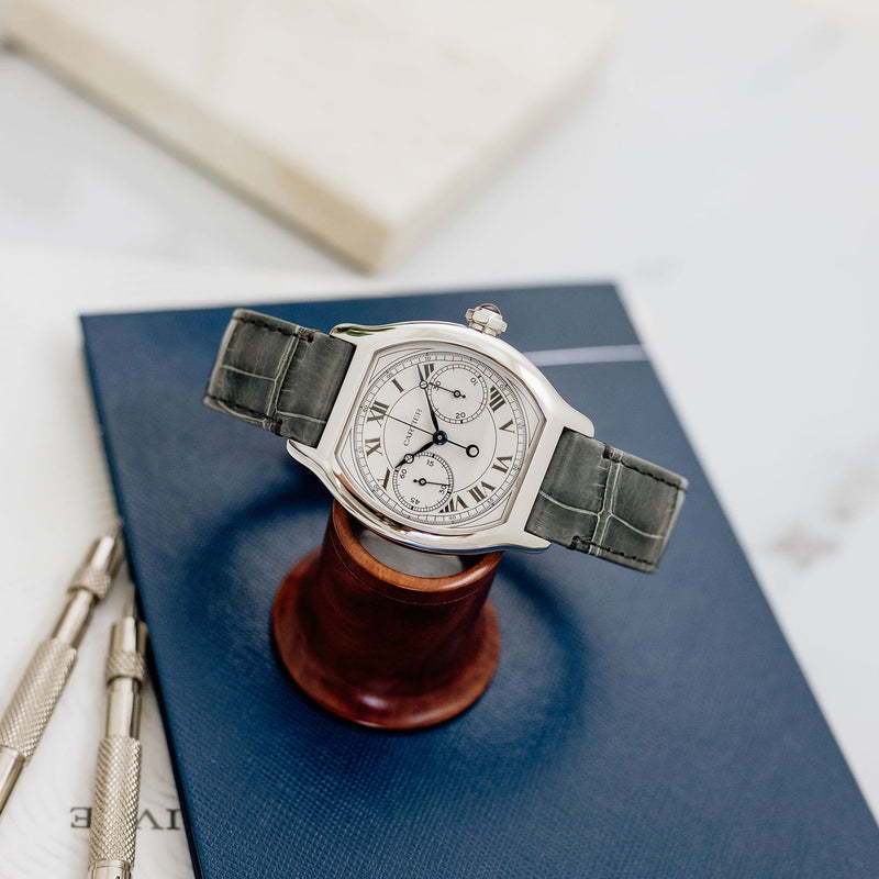 Cartier Tortue Monopoussoir Chronograph Platinum - WHTO0008 - 4574