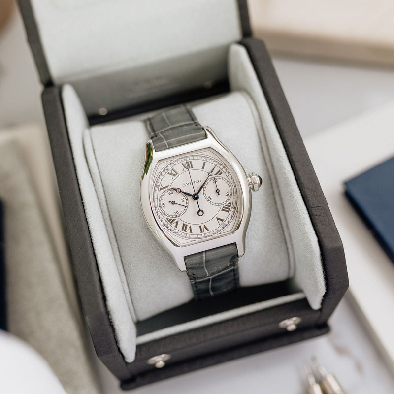Cartier Tortue Monopoussoir Chronograph Platinum - WHTO0008 - 4574