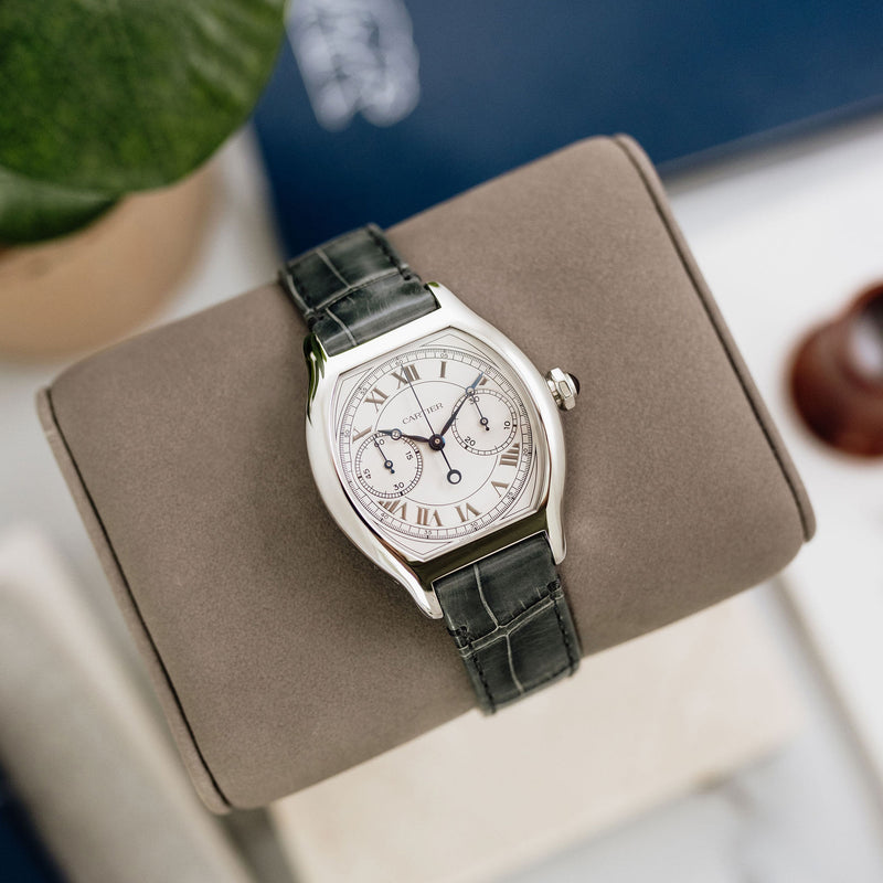 Cartier Tortue Monopoussoir Chronograph Platinum - WHTO0008 - 4574
