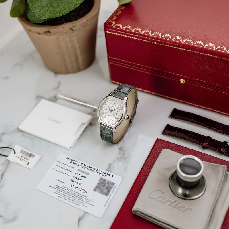 Cartier Tortue Monopoussoir Chronograph Platinum - WHTO0008 - 4574