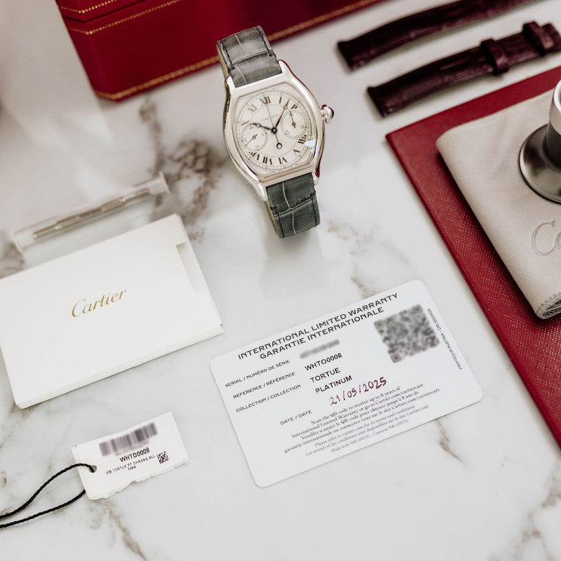 Cartier Tortue Monopoussoir Chronograph Platinum - WHTO0008 - 4574