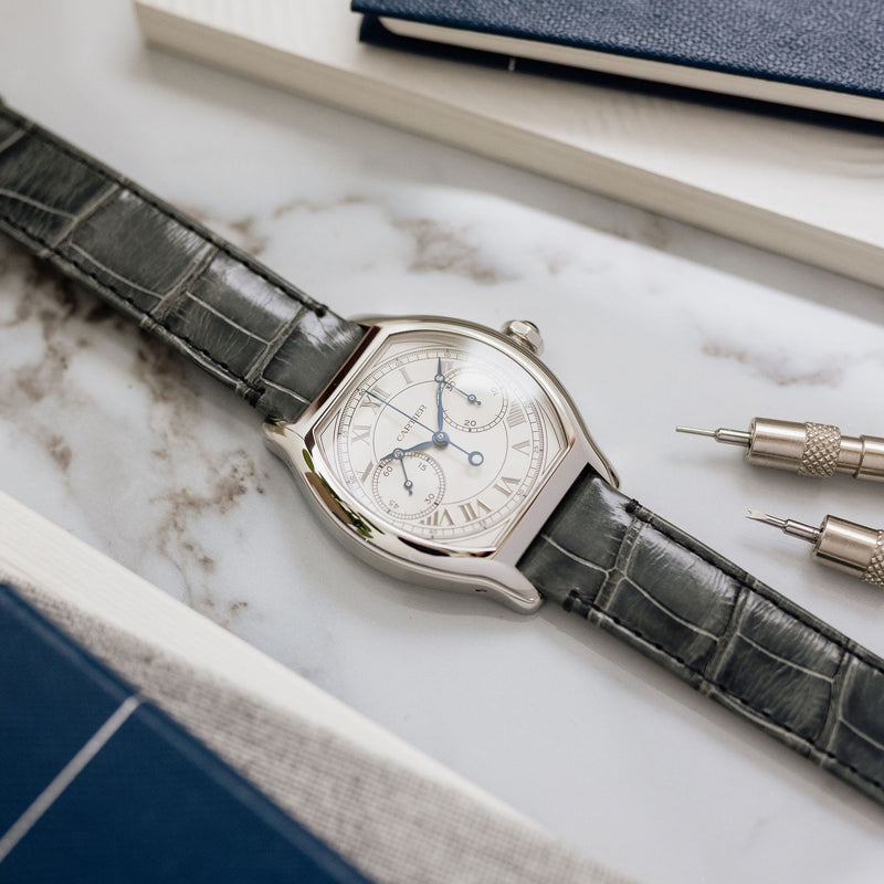 Cartier Tortue Monopoussoir Chronograph Platinum - WHTO0008 - 4574