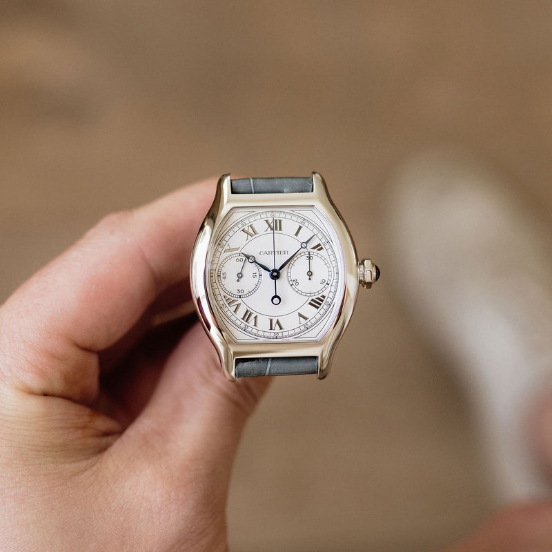 Cartier Tortue Monopoussoir Chronograph Platinum - WHTO0008 - 4574