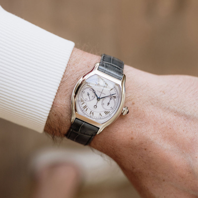 Cartier Tortue Monopoussoir Chronograph Platinum - WHTO0008 - 4574