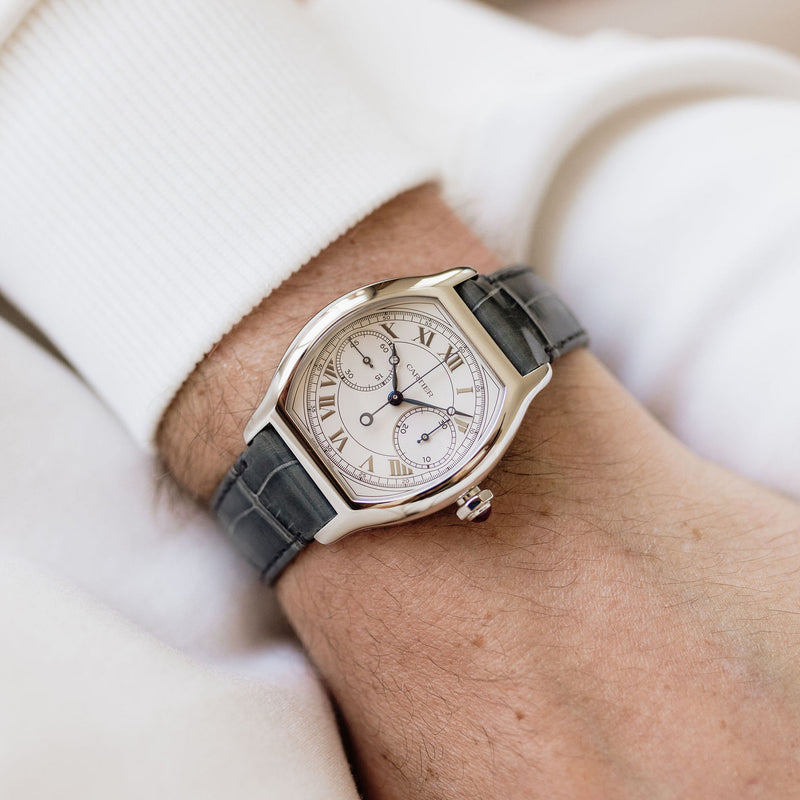 Cartier Tortue Monopoussoir Chronograph Platinum - WHTO0008 - 4574