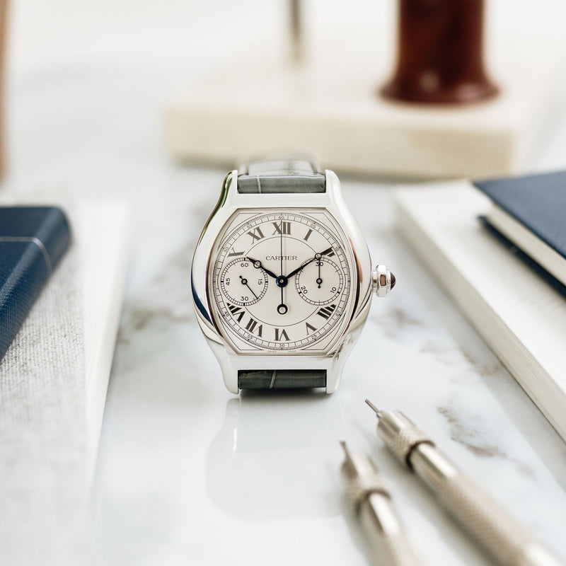 Cartier Tortue Monopoussoir Chronograph Platinum - WHTO0008 - 4574
