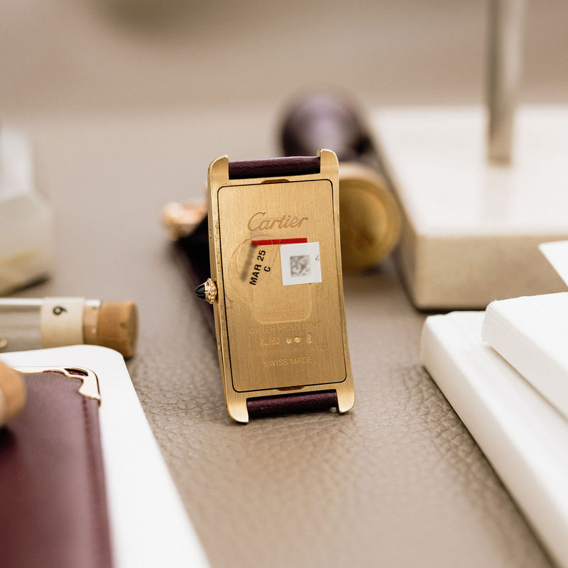 Cartier Tank Cintrée NSO - Yellow gold - Burgundy