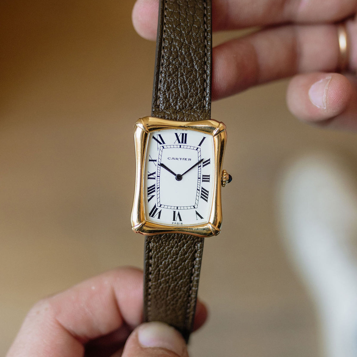 Cartier Bamboo Coussin - Ref 78102 - Yellow gold – Mr Watchley