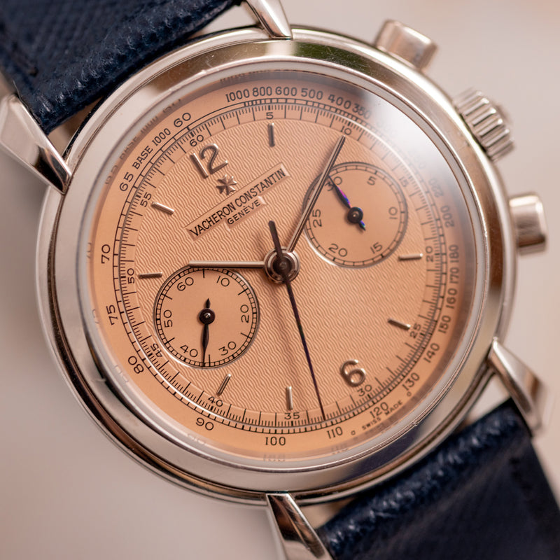 Vacheron Constantin Les Historiques Chronograph 47111 - Salmon Guilloché dial - Full set