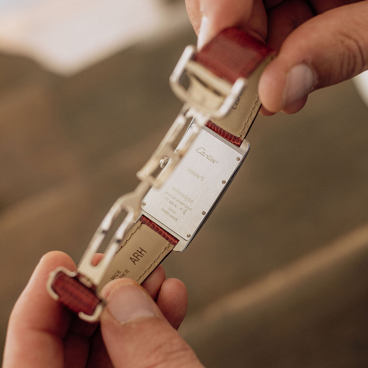 Cartier Tank Cintrée - 2006 Platinum custom order N° 1 - Full set