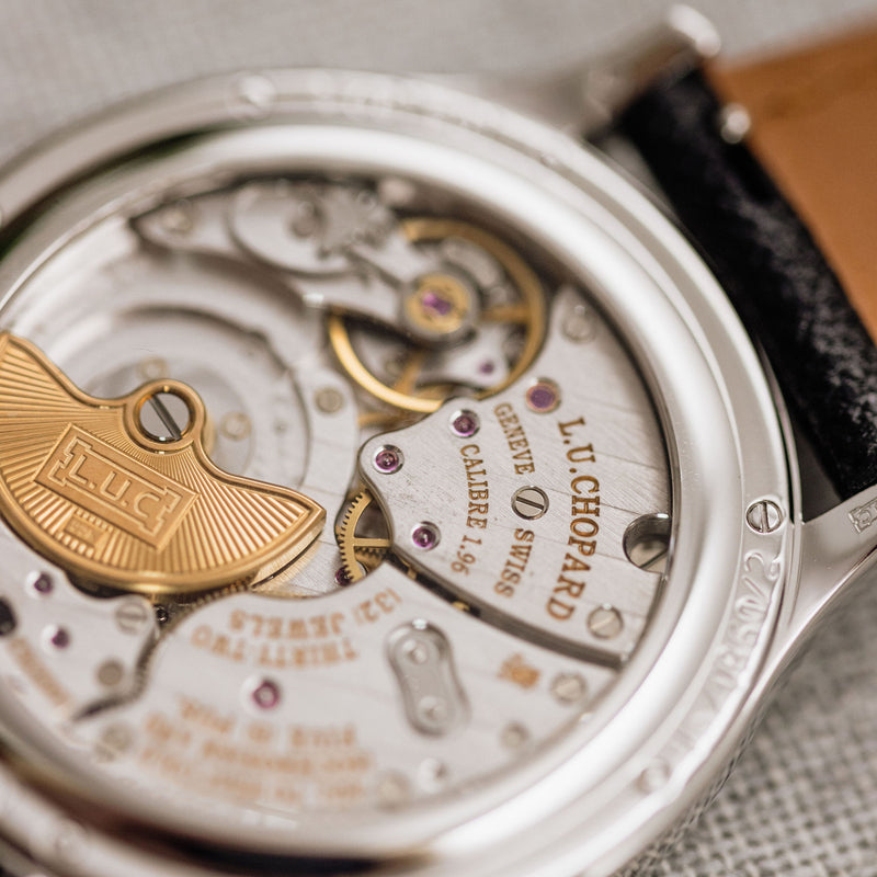 Chopard L.U.C. 1860 - 1.96 movement -  Black Guilloché with Baguette dial - Ref. 16/1860/2S