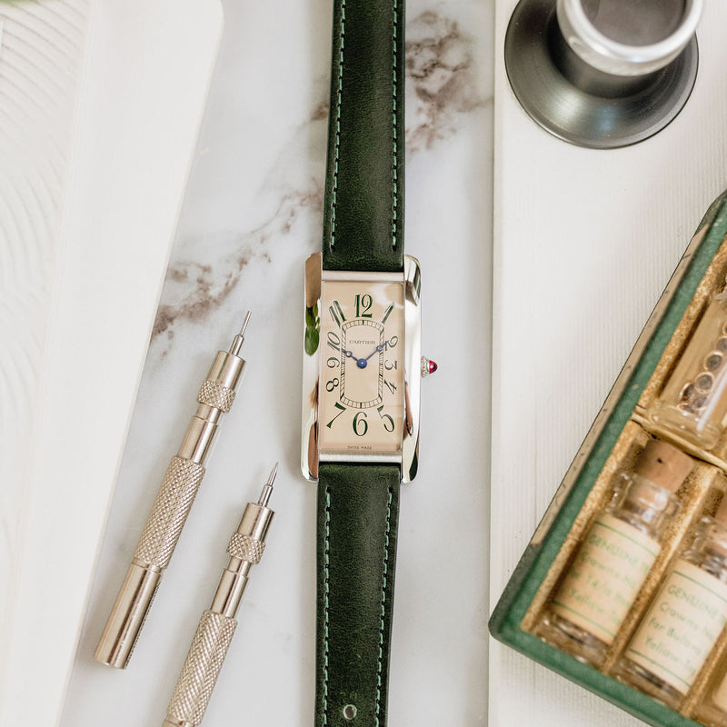 Cartier Tank Cintrée NSO - Platinum - Green