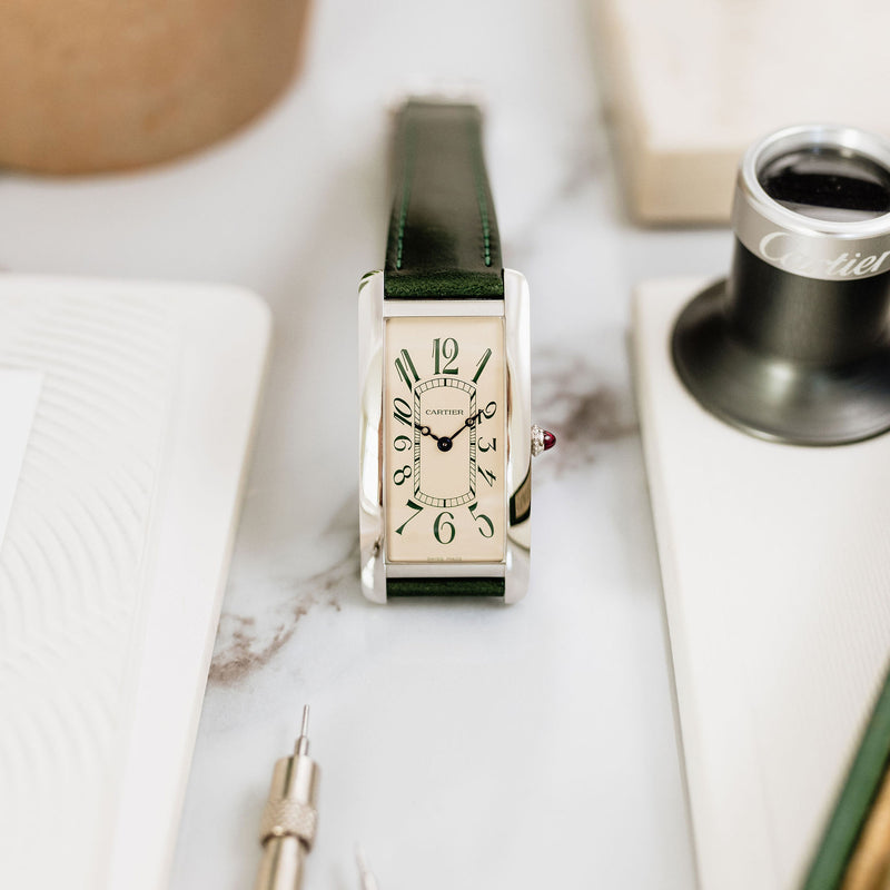 Cartier Tank Cintrée NSO - Platinum - Green