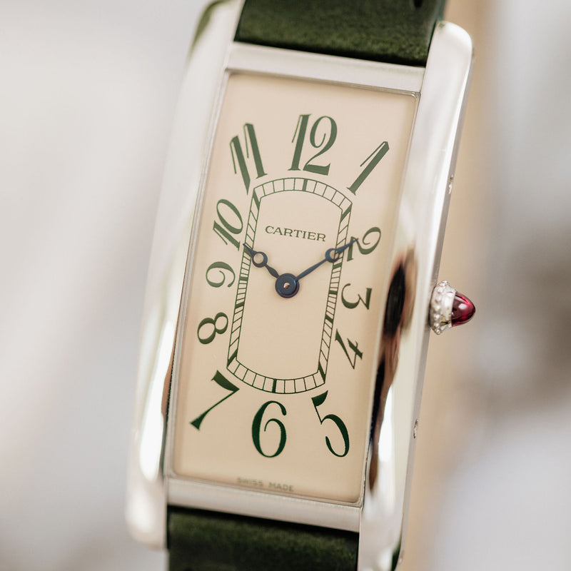 Cartier Tank Cintrée NSO - Platinum - Green