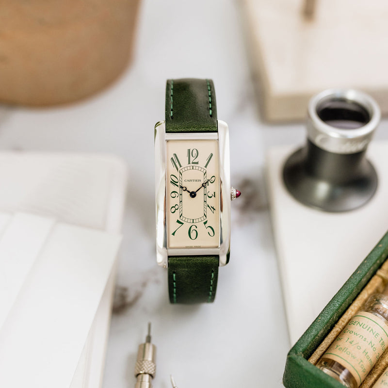 Cartier Tank Cintrée NSO - Platinum - Green