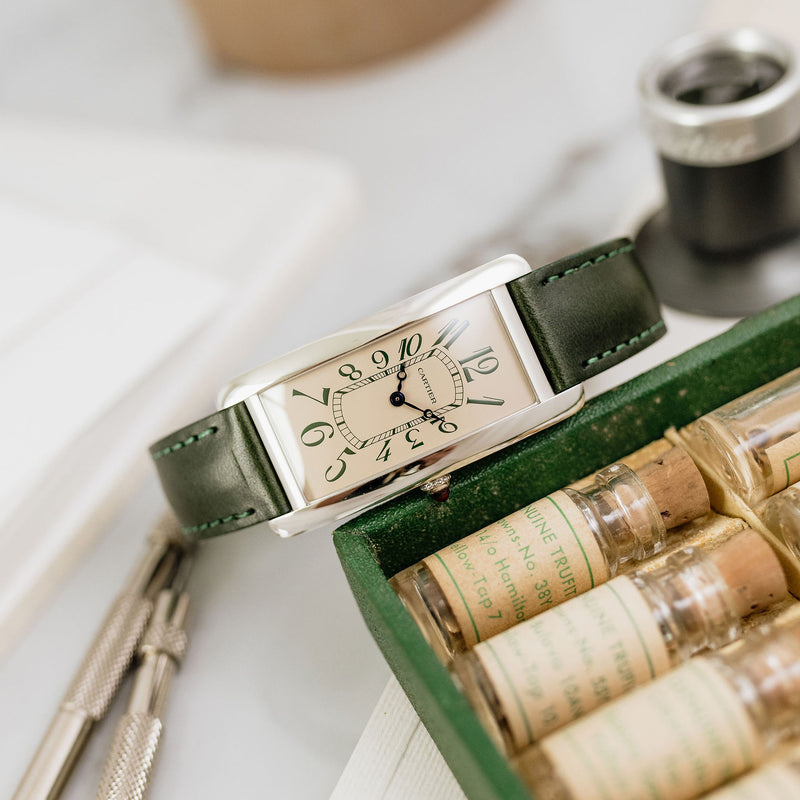 Cartier Tank Cintrée NSO - Platinum - Green