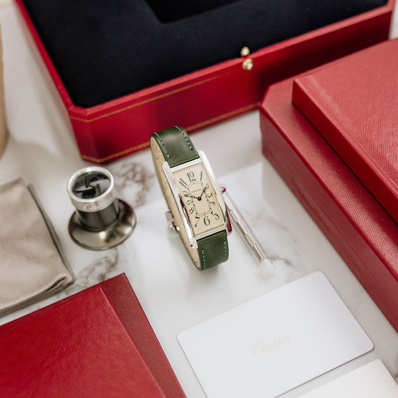 Cartier Tank Cintrée NSO - Platinum - Green