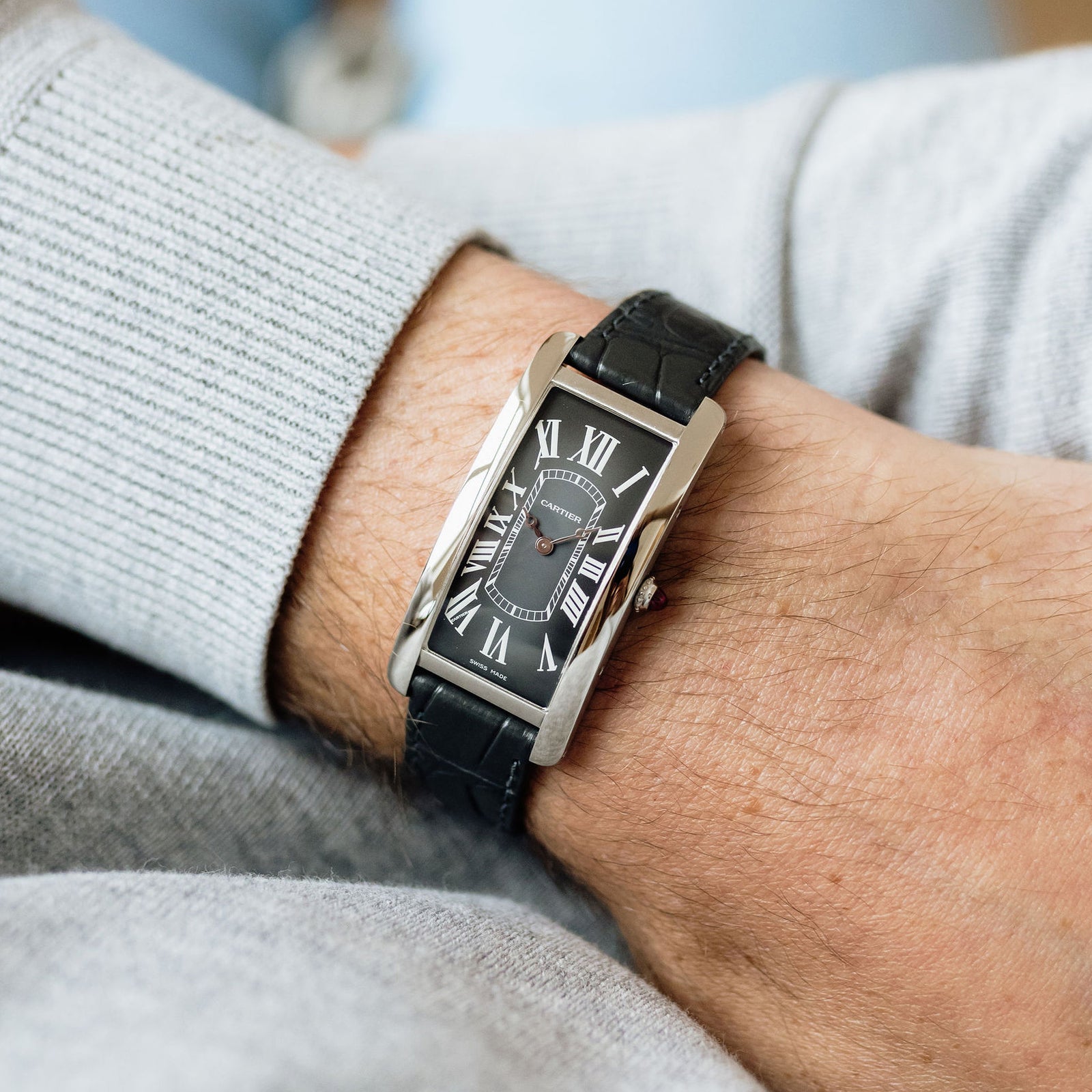 Cartier Tank Cintrée NSO - Platinum - Grey Fumé dial – Mr Watchley