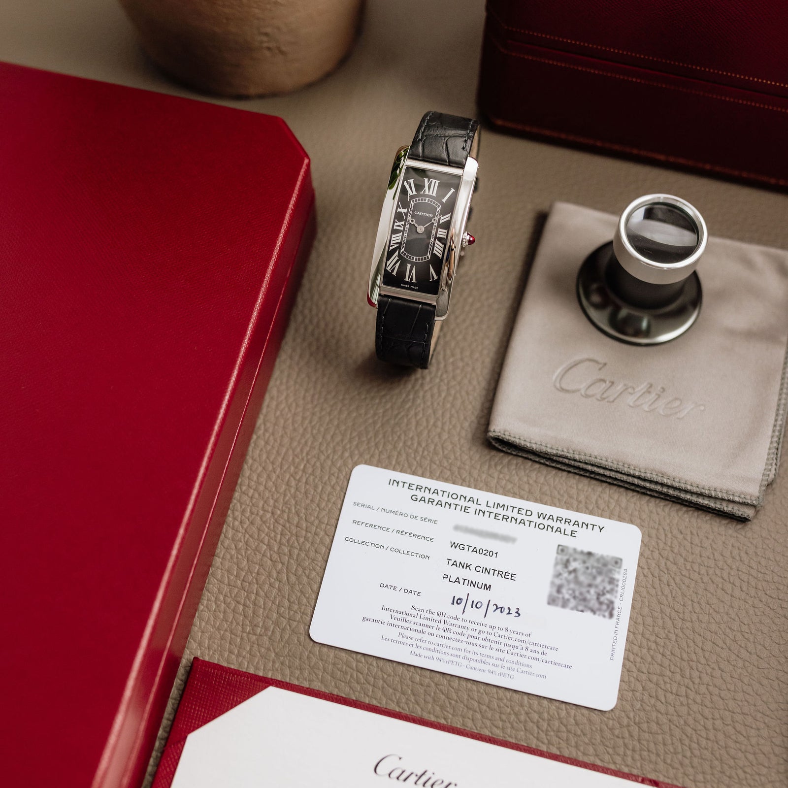 Cartier Tank Cintrée NSO - Platinum - Grey Fumé dial – Mr Watchley
