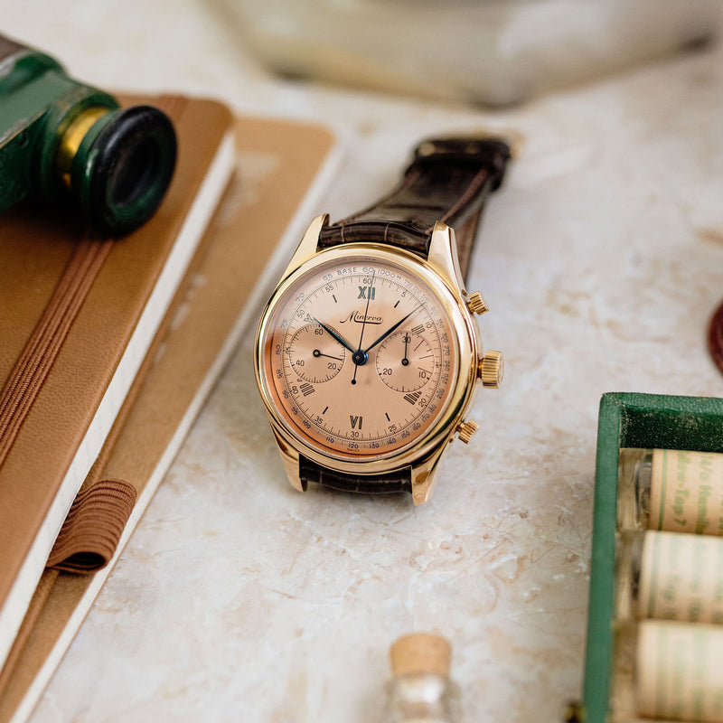 Minerva Chronograph Salmon dial - M132000