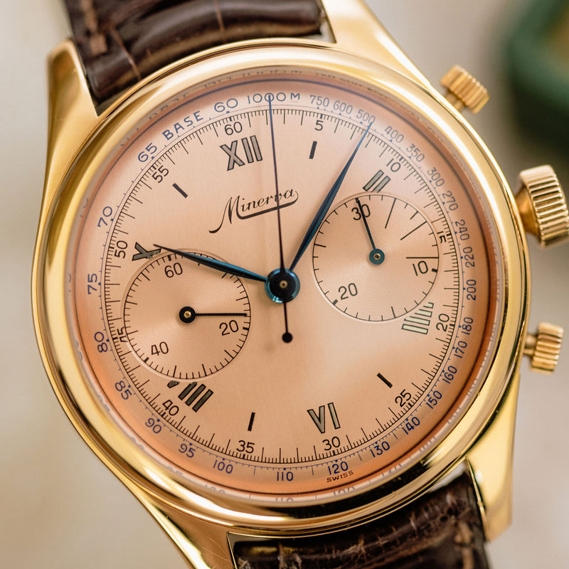 Minerva Chronograph Salmon dial - M132000