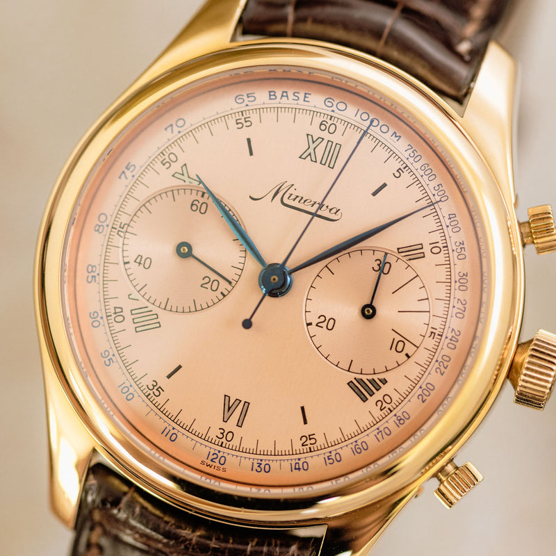 Minerva Chronograph Salmon dial - M132000