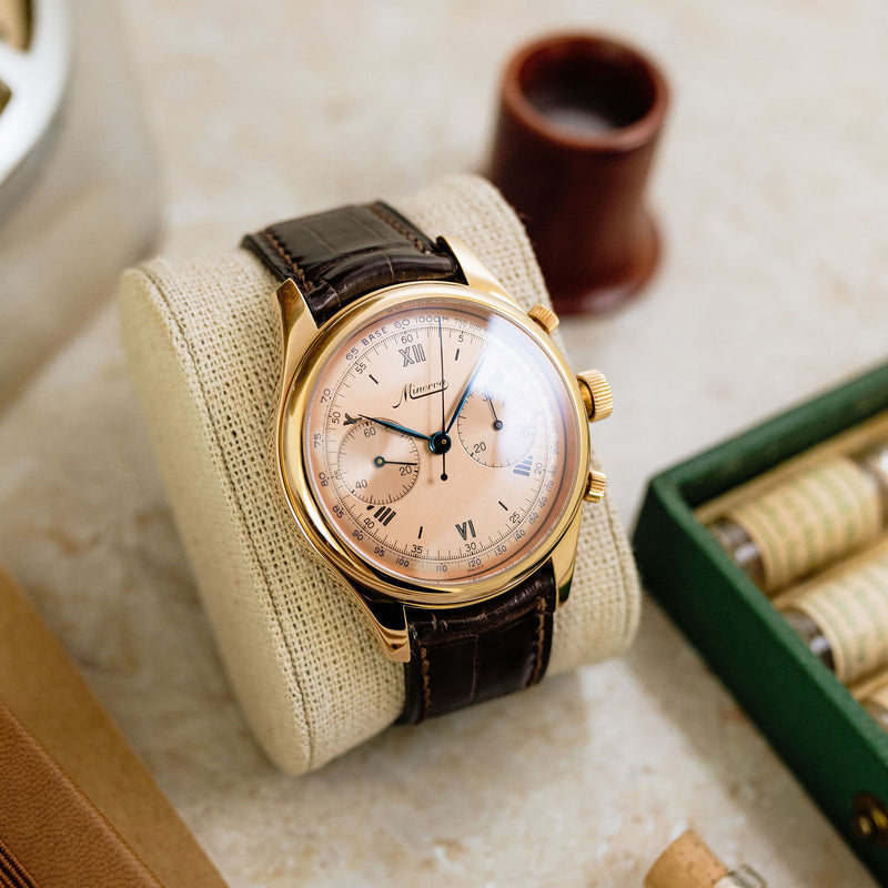 Minerva Chronograph Salmon dial - M132000