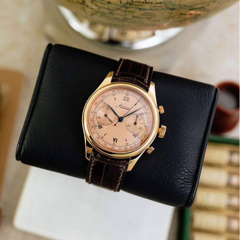 Minerva Chronograph Salmon dial - M132000