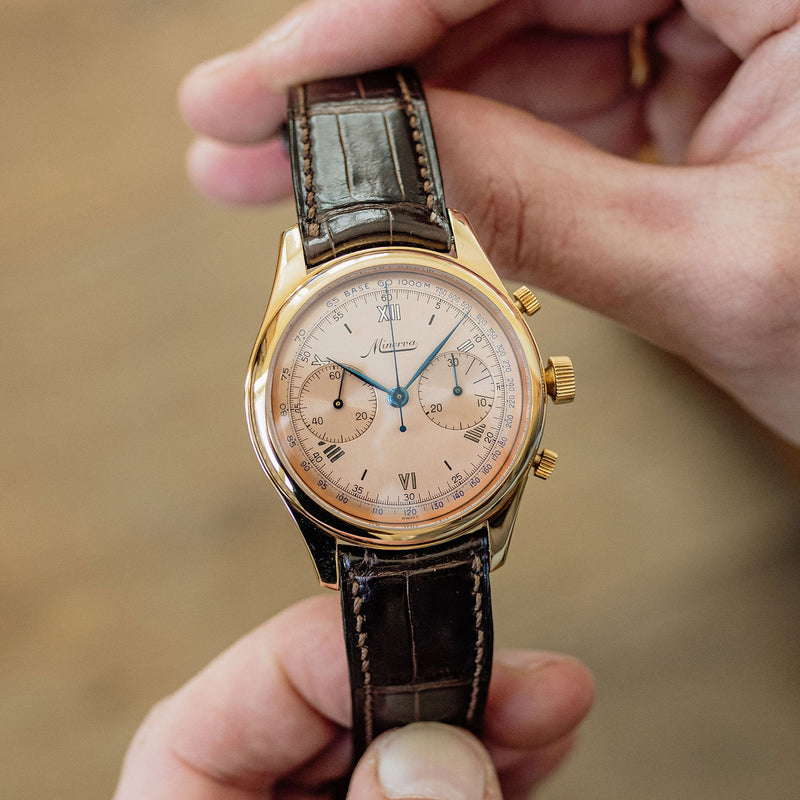 Minerva Chronograph Salmon dial - M132000