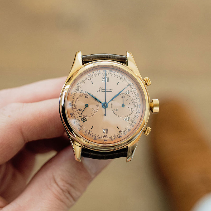 Minerva Chronograph Salmon dial - M132000