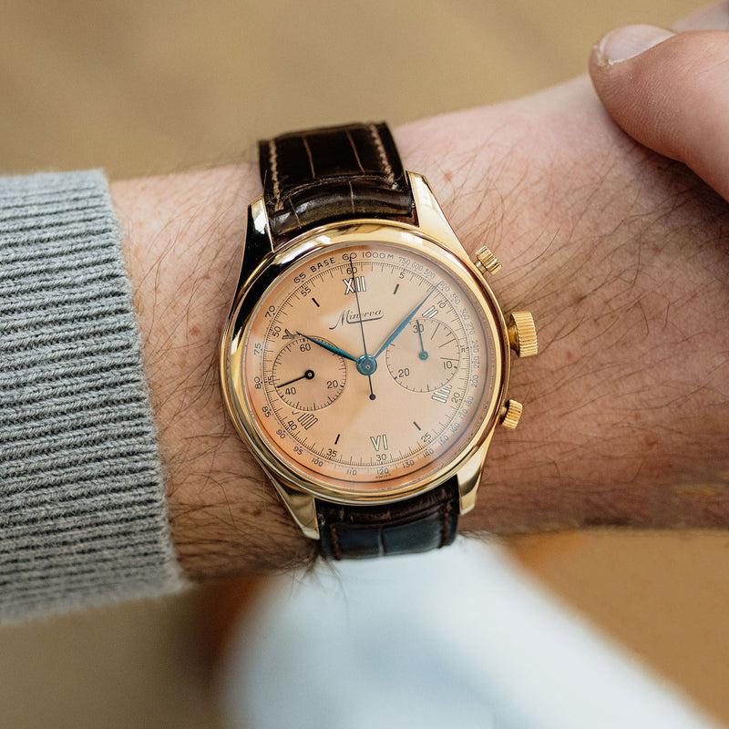 Minerva Chronograph Salmon dial - M132000