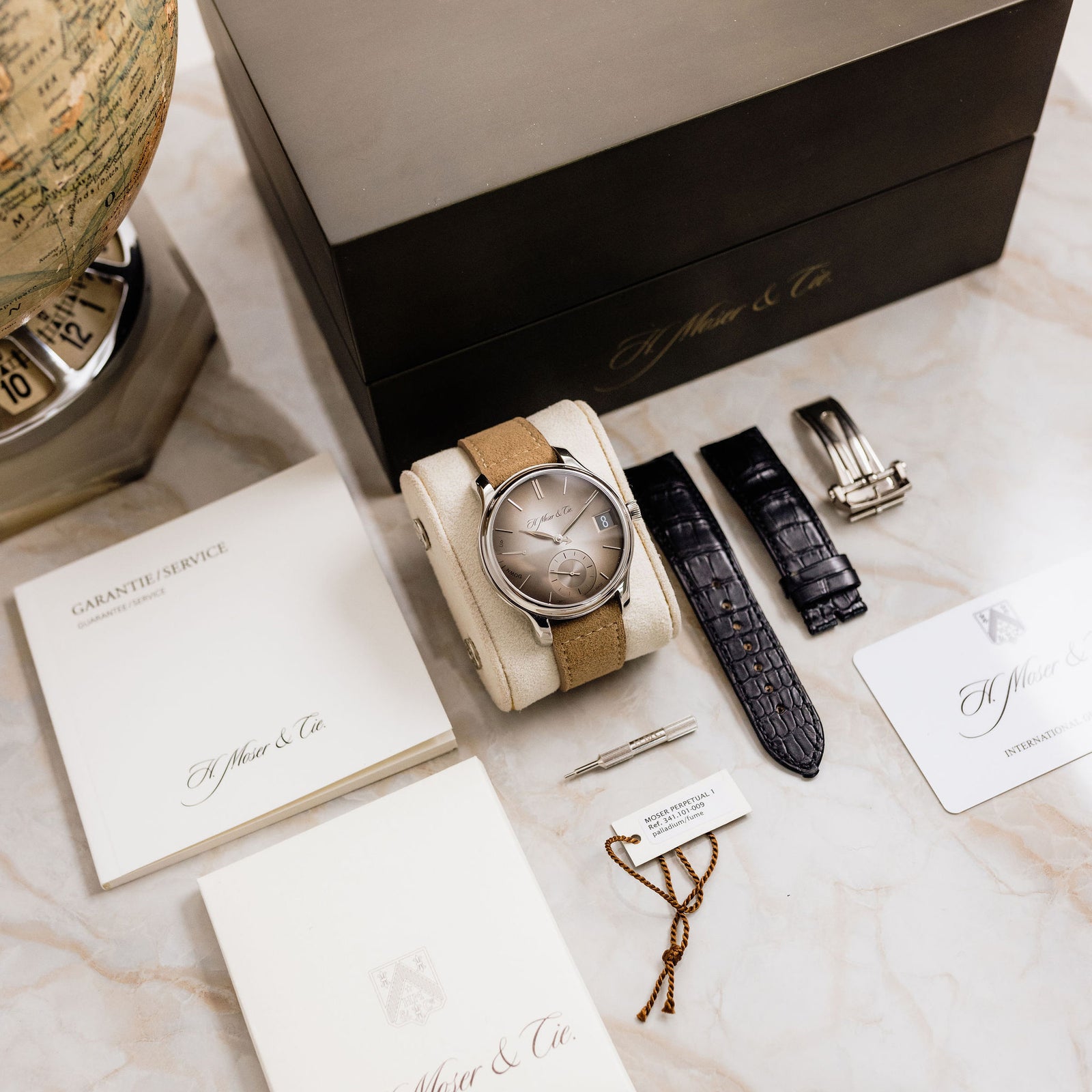H. Moser & Cie Perpetual Calendar Palladium - Fumé dial – Mr Watchley