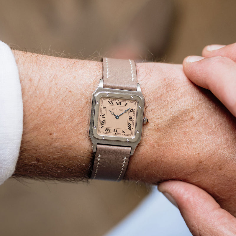 Cartier Santos Dumont 90th anniversary - Platinum - Salmon dial