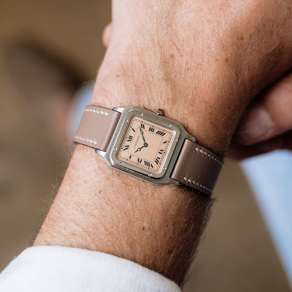 Cartier Santos Dumont 90th anniversary - Platinum - Salmon dial