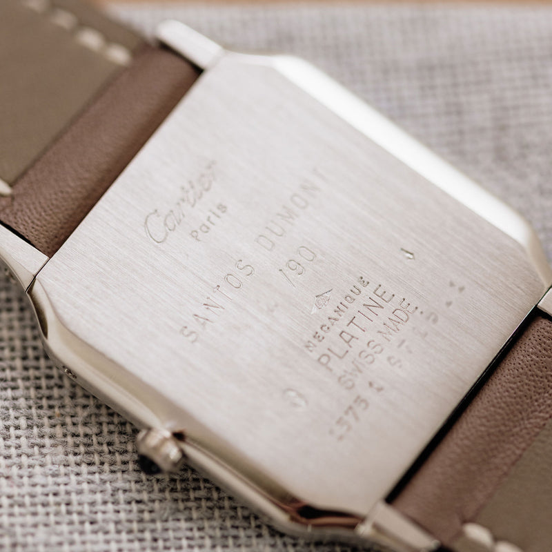Cartier Santos Dumont 90th anniversary - Platinum - Salmon dial