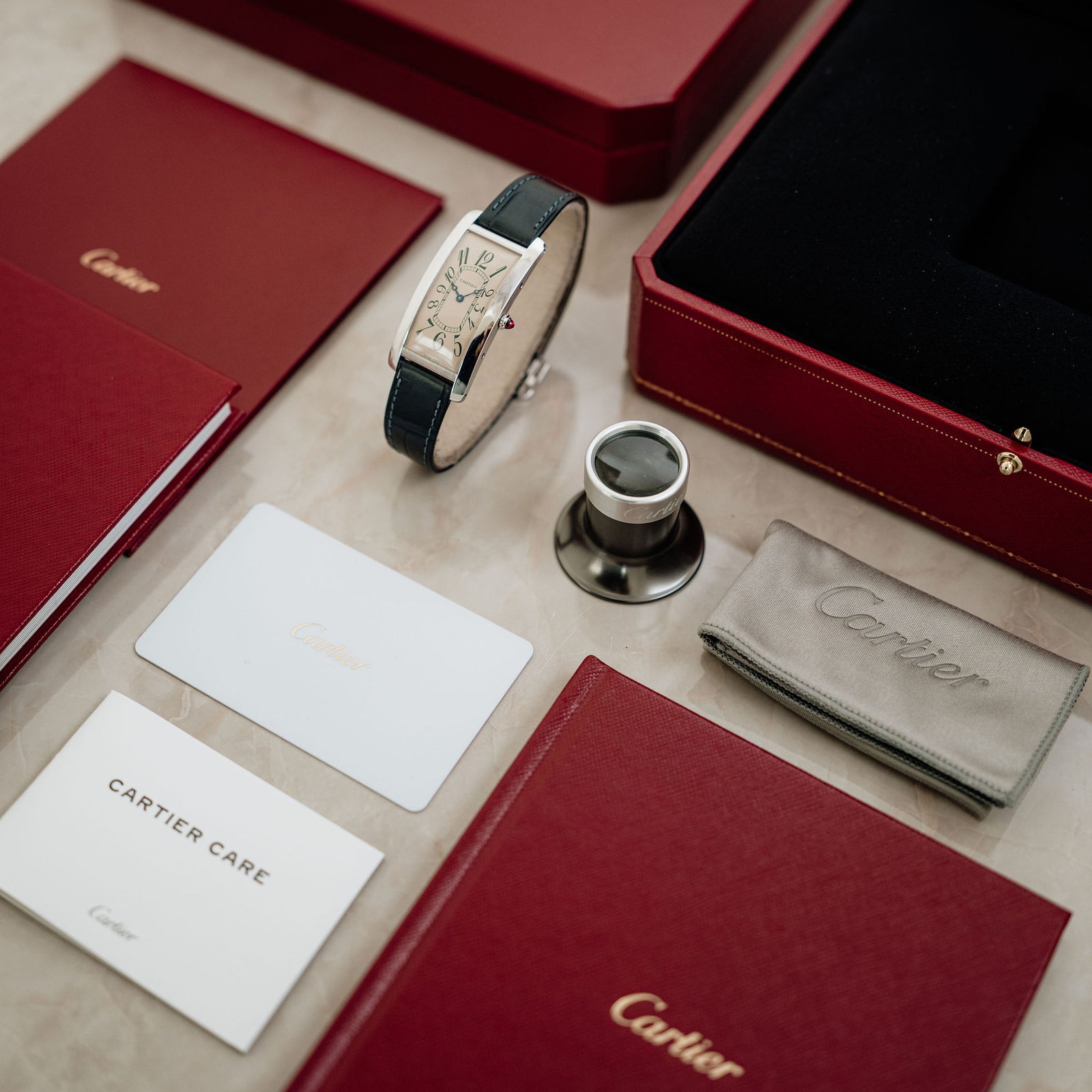 Cartier Tank Cintrée NSO - Platinum - Green Arabic Numerals – Mr