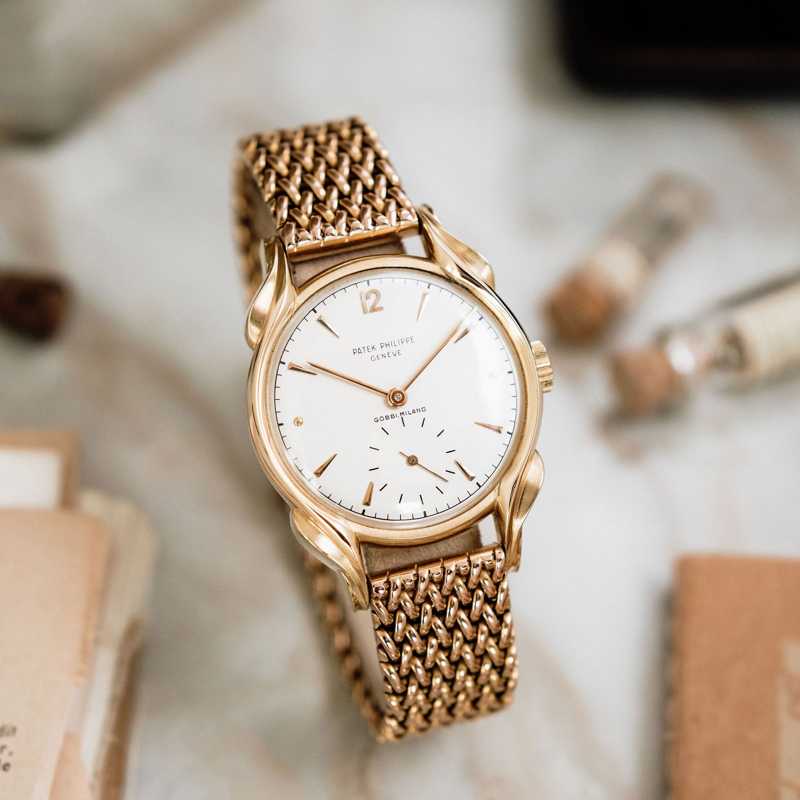 PATEK PHILIPPEノベルティー非売品ウォレットキーリング、ミラー付き Patek Philippe Calatrava 2431 
