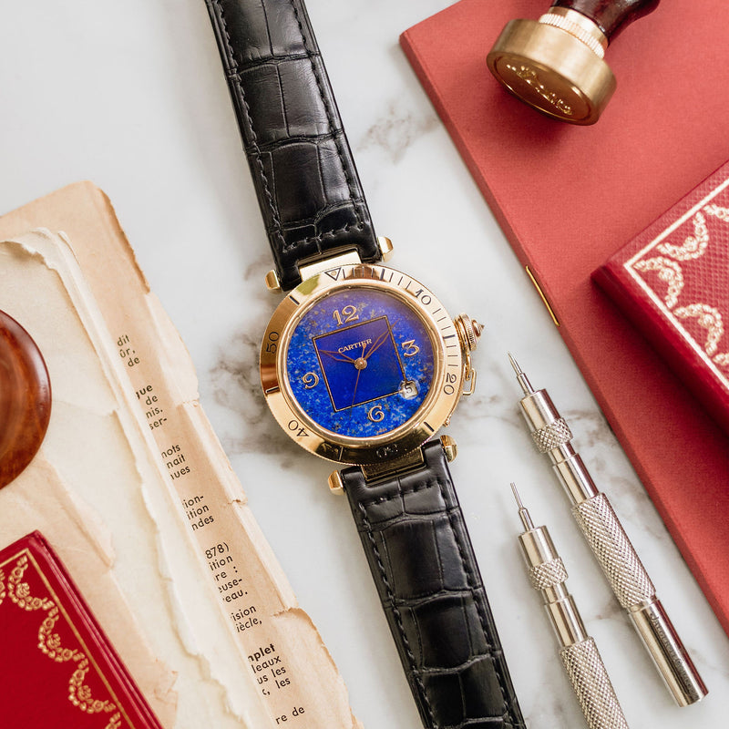 Cartier Pasha Ref. 1023 - Lapis Lazuli Dial 