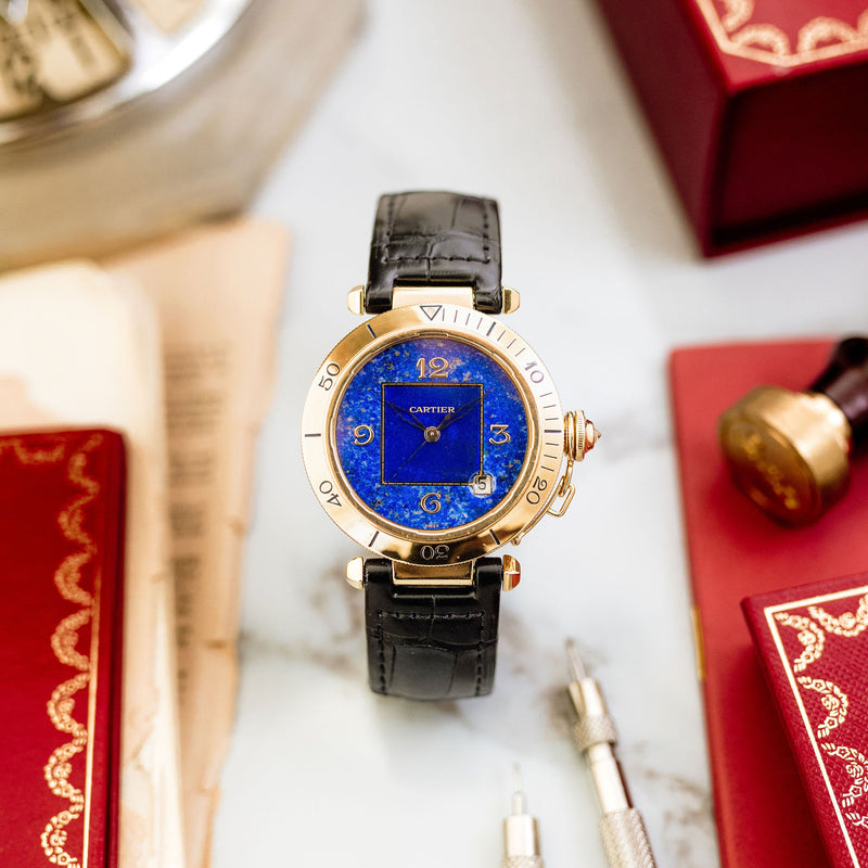 Cartier Pasha Ref. 1023 - Lapis Lazuli Dial 