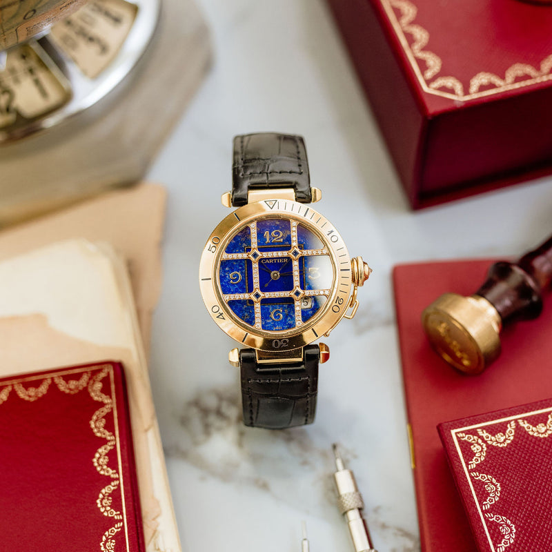 Cartier Pasha Ref. 1023 - Lapis Lazuli Dial 