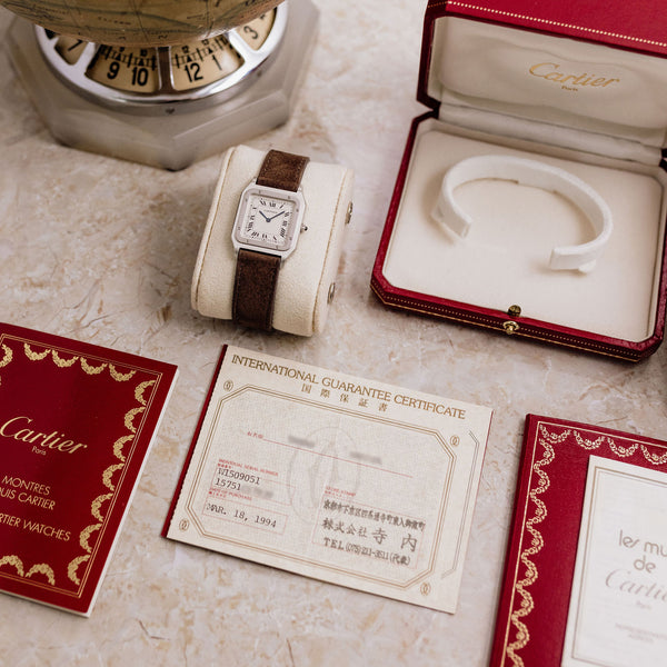 Cartier Santos Dumont Ref. 1575 - Platinum - Full set from 1994